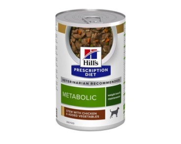 Hill's Prescription Diet Canine Metabolic estofat amb sabor a pollastre i verdures (llauna) 156g