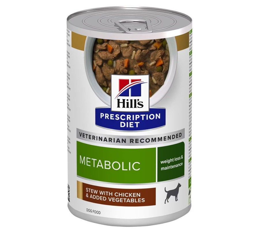 Hill's Prescription Diet Canine Metabolic estofat amb sabor a pollastre i verdures (llauna) 156g