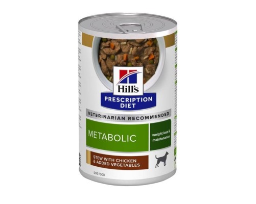 Hill's Prescription Diet Canine Metabolic estofat amb sabor a pollastre i verdures (llauna) 156g