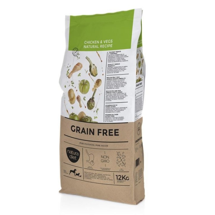 Natura Diet Grain Free Chicken & Vegs 12 Kg