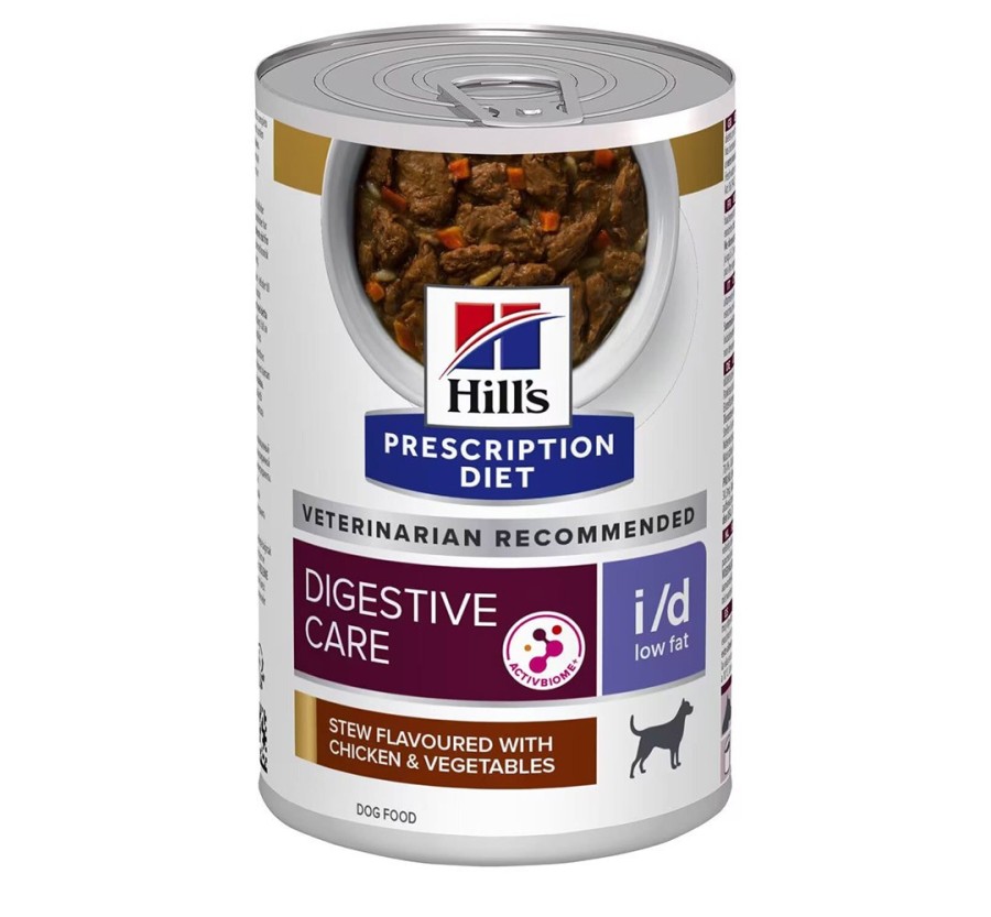 Hill's Prescription Diet Canine i/d Low Fat estofat amb sabor a pollastre i verdures (llauna) 354g