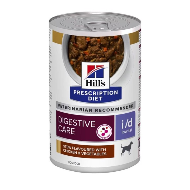 Hill's Prescription Diet Canine i/d Low Fat estofat amb sabor a pollastre i verdures (llauna) 354g