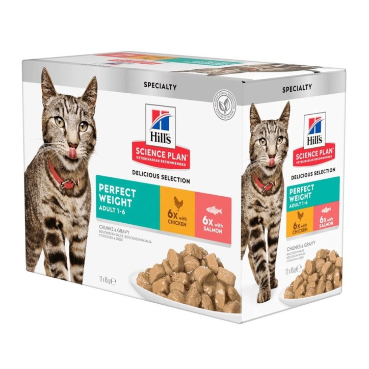 Hill's Science Plan Feline Adult Perfect Weight Pollo & salmón 85g