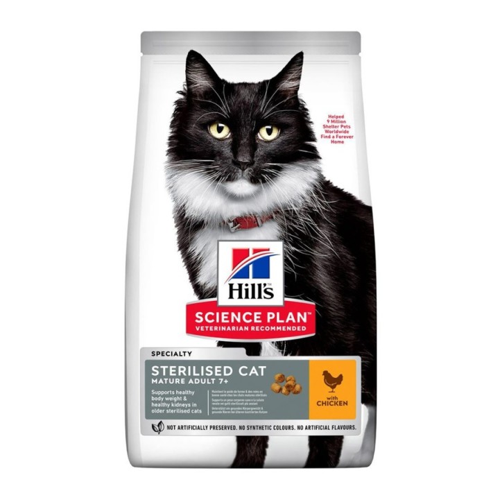 Hill's Science Plan Feline Mature Adult 7+ Sterilised Cat Pollo 1.5kg
