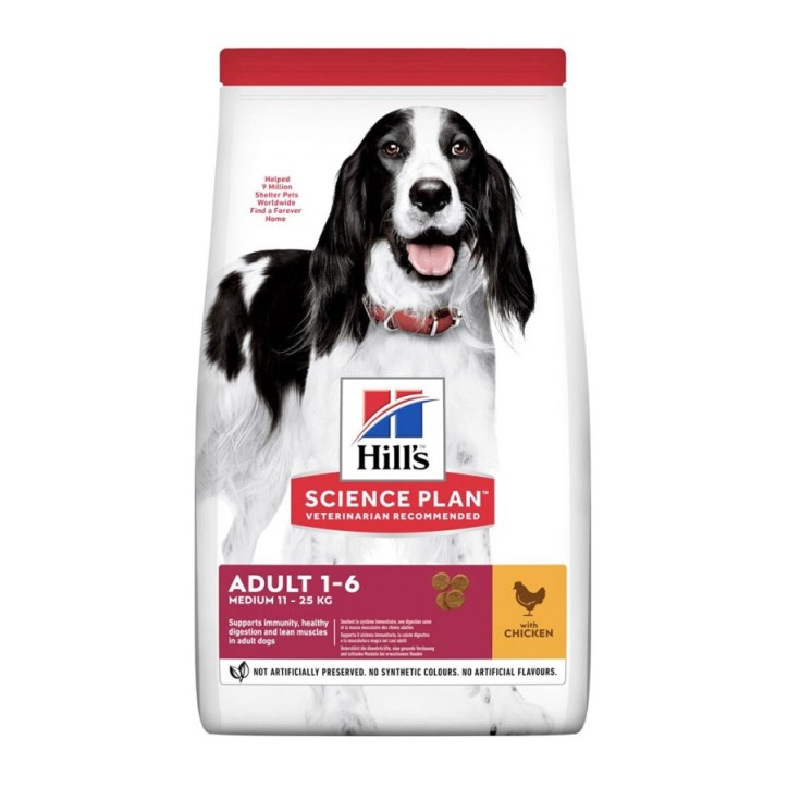 Hill's Science Plan Canine Adult Medium pollastre 2.5kg