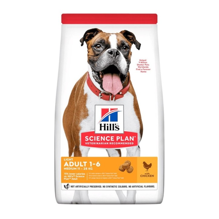Hill's Science Plan Canine Adult Light Medium pollastre 2.5kg