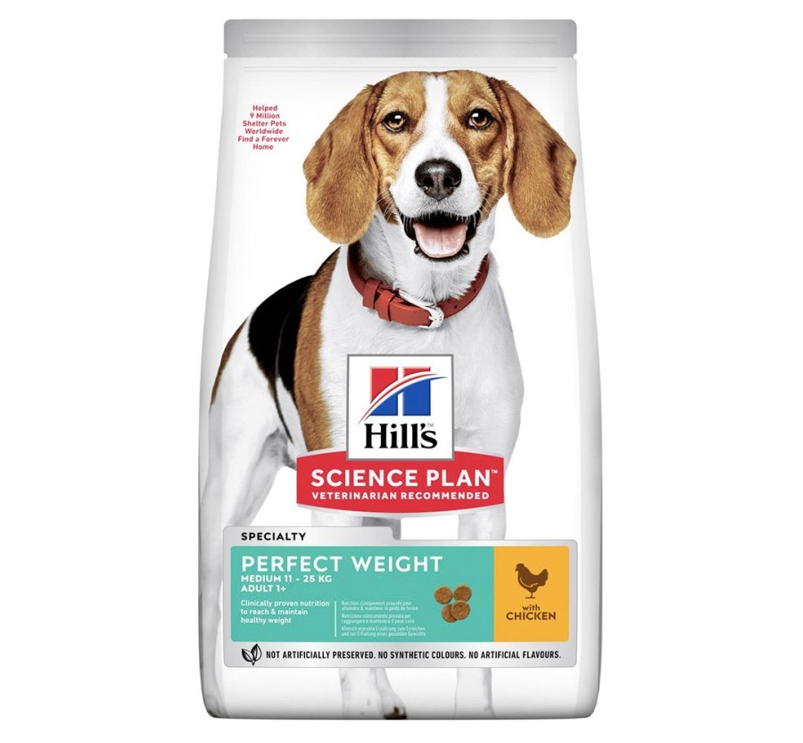 Hill's Science Plan Canine Adult Perfect Weight Medium pollastre 12kg
