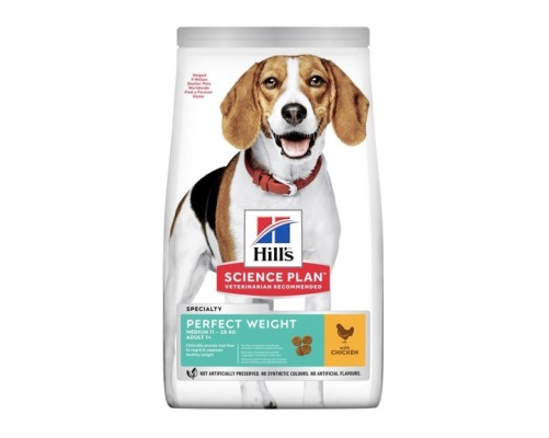 Hill's Science Plan Canine Adult Perfect Weight Medium pollastre 12kg