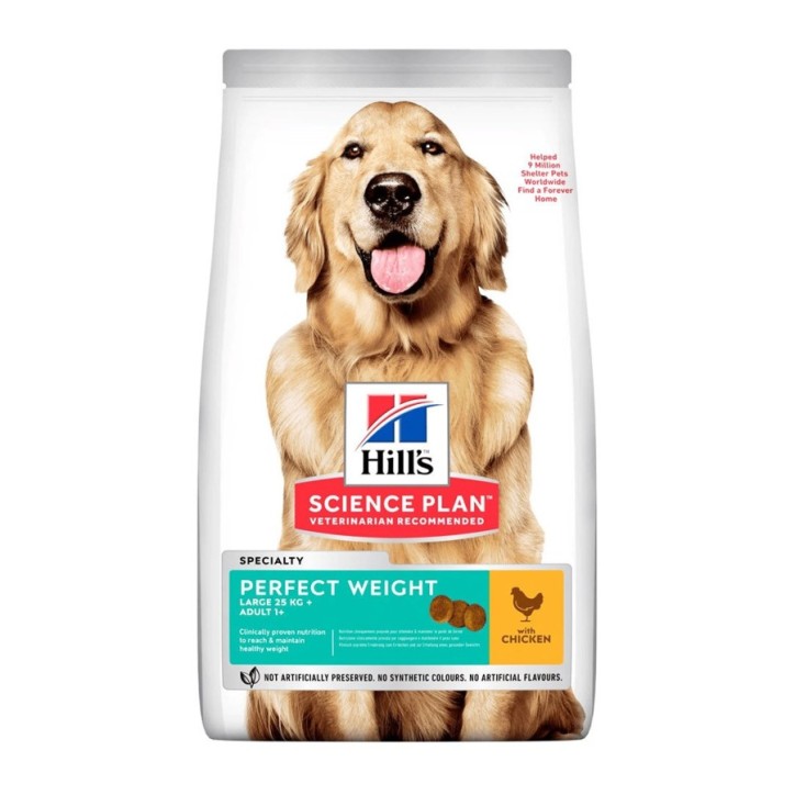 Hill's Science Plan Canine Adult Perfect Weight Large Breed pollastre 12kg