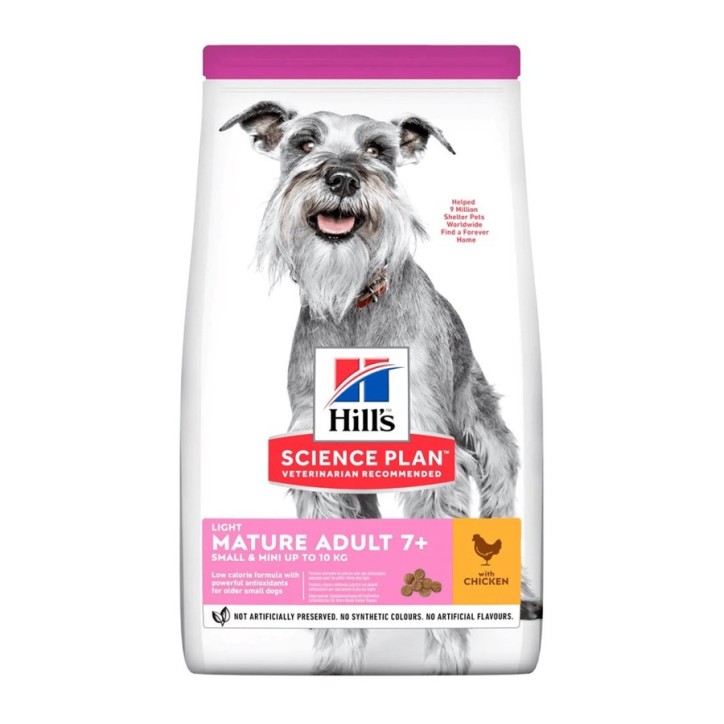 Hill's Science Plan Canine Mature Adult 7+ Light Small & Mini pollastre 2.5kg