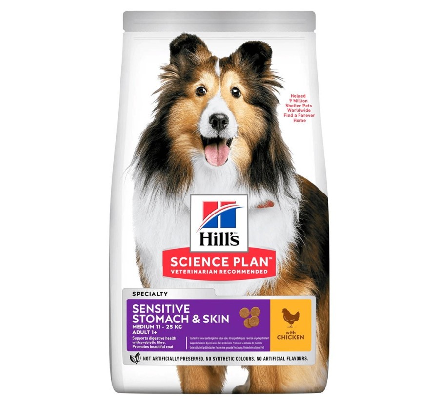 Hill's Science Plan Canine Adult Sensitive Stomach & Skin Medium pollastre 14kg