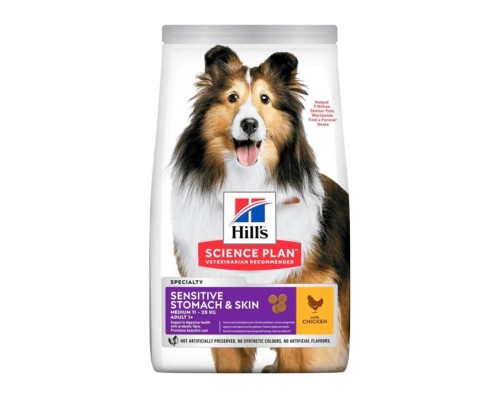 Hill's Science Plan Canine Adult Sensitive Stomach & Skin Medium pollastre 14kg