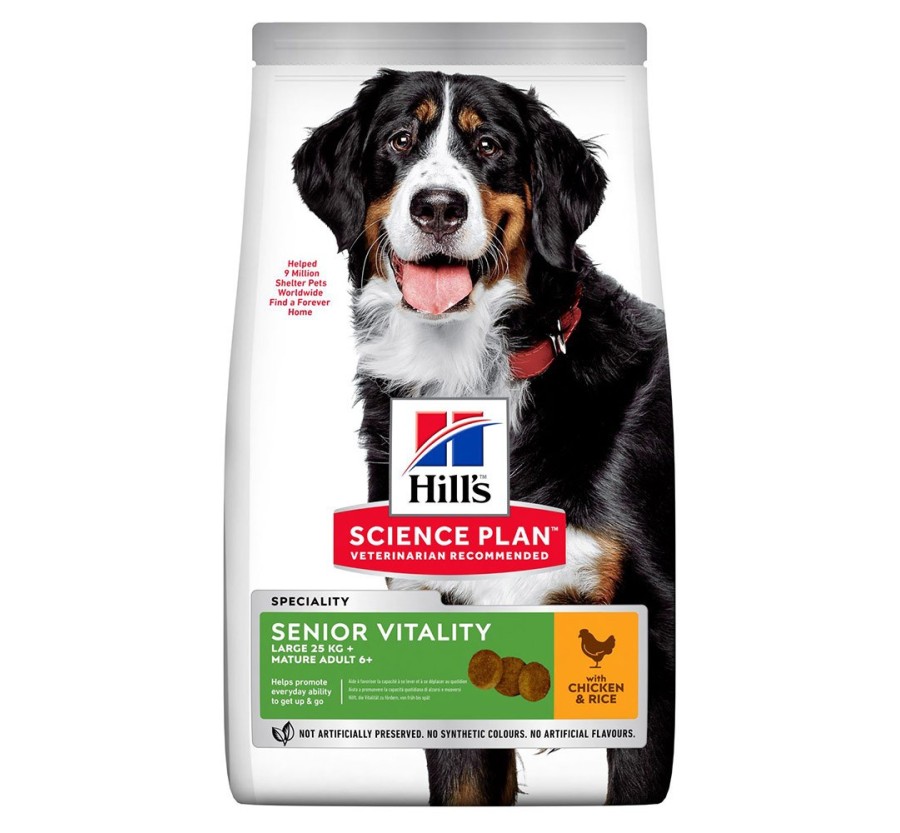 Hill's Science Plan Canine Mature Adult 5+ Senior Vitality Large Breed pollastre 14kg