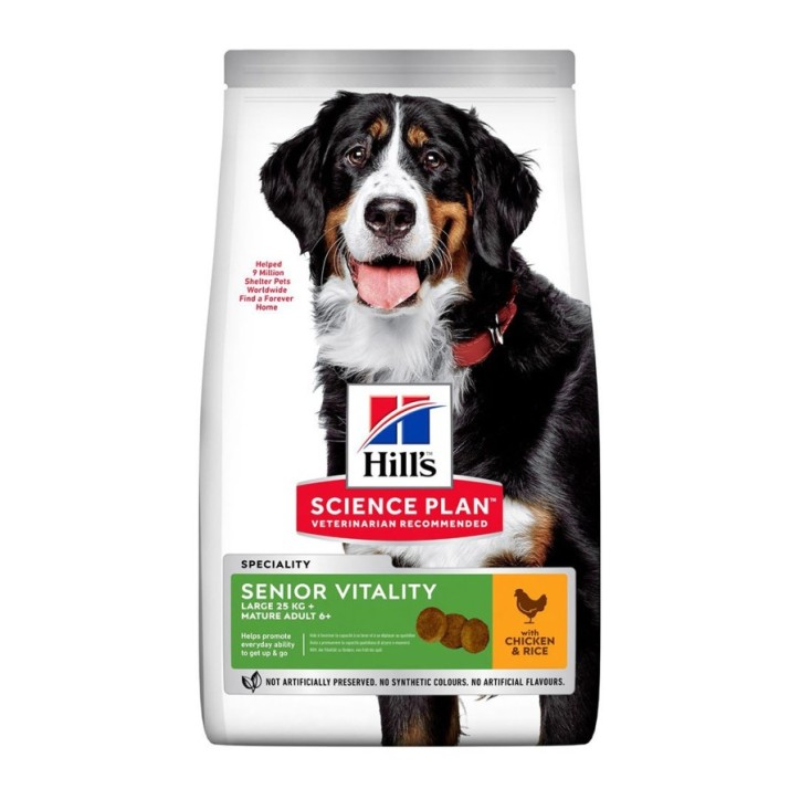 Hill's Science Plan Canine Mature Adult 5+ Senior Vitality Large Breed pollastre 14kg