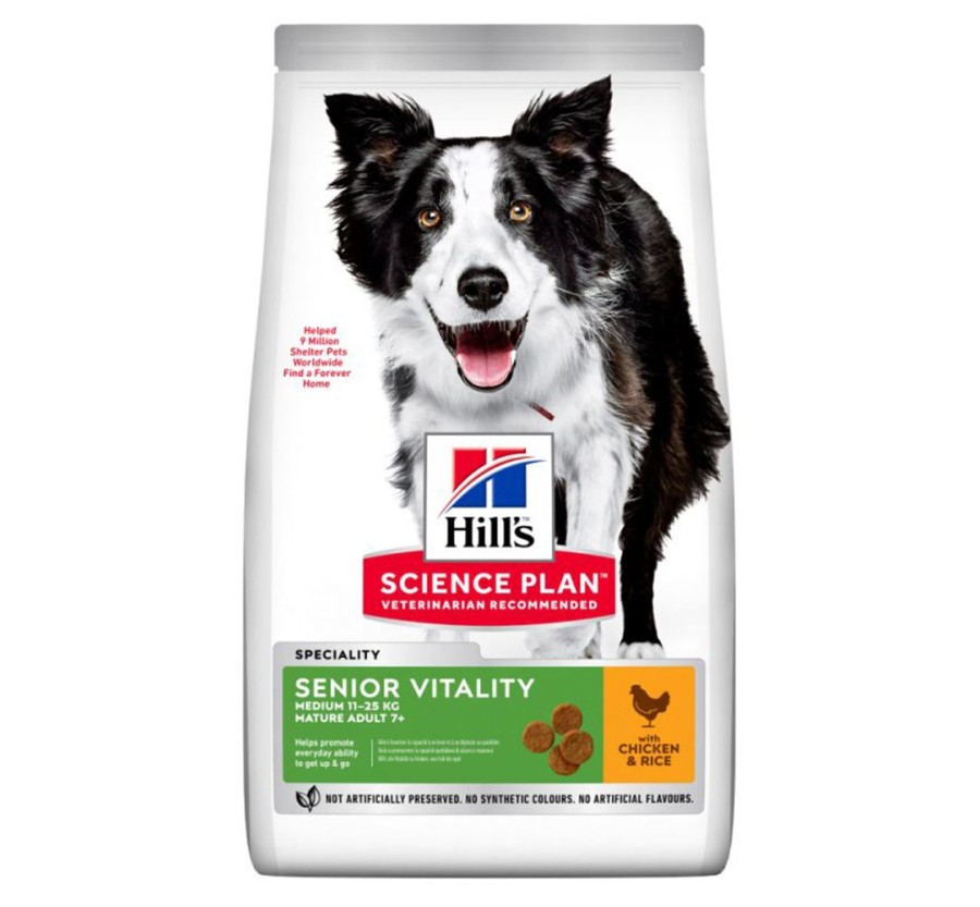 Hill's Science Plan Canine Mature Adult 7+ Senior Vitality Medium pollastre 14kg