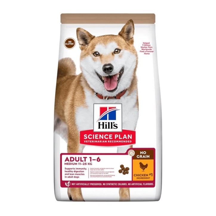 Hill's Science Plan Canine Adult Medium No Grain pollastre 2.5kg