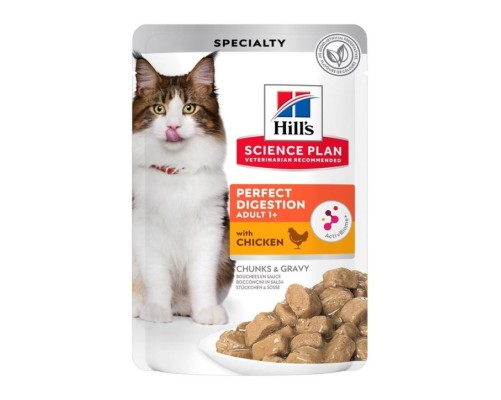 Hill's Science Plan Feline Adult Perfect Digestion Pollo (bolsitas) 12x85g