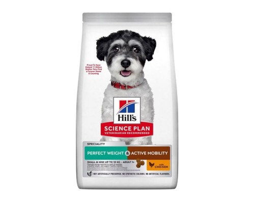 Hill's Science Plan Canine Adult Perfect Weight & Active Mobility Small & Mini pollastre 1.5kg