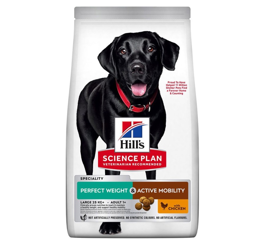 Hill's Science Plan Canine Adult Perfect Weight & Active Mobility Large Breed pollastre 12kg