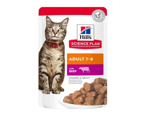 Hill's Science Plan Feline Adult Ternera (bolsitas) 12x85g