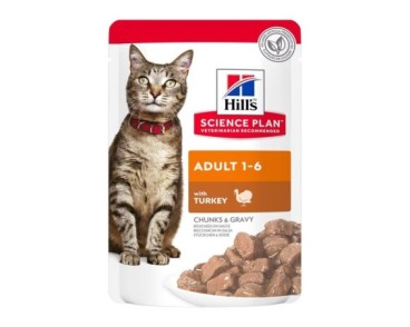 Hill's Science Plan Feline Adult Pavo (bolsitas) 12x85g