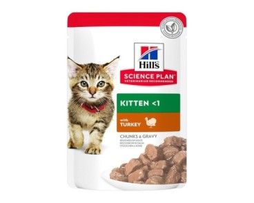 Hill's Science Plan Feline Kitten Pavo (bolsitas) 12x85g