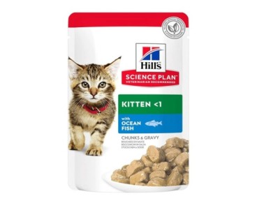 Hill's Science Plan Feline Kitten Pescado azul (bolsitas) 12x85g