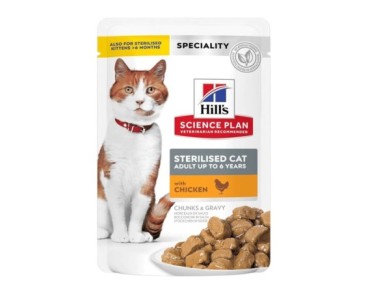 Hill's Science Plan Feline Sterilised Pollo (bolsitas) 12x85g