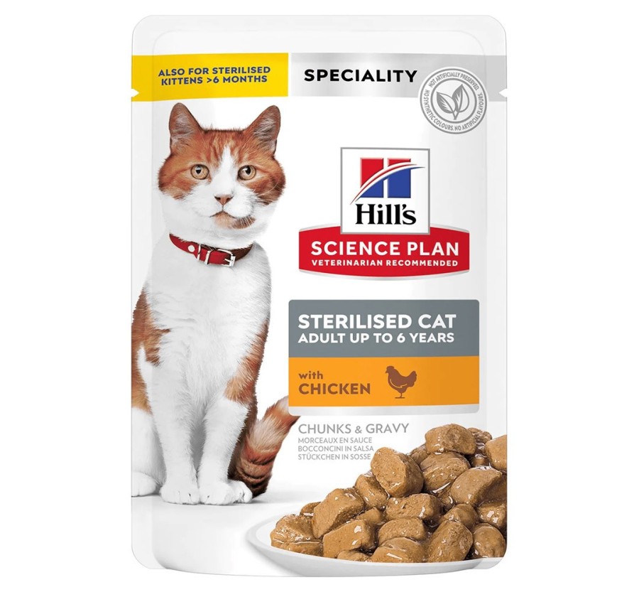 Hill's Science Plan Feline Sterilised pollastre (bossetes) 12x85g