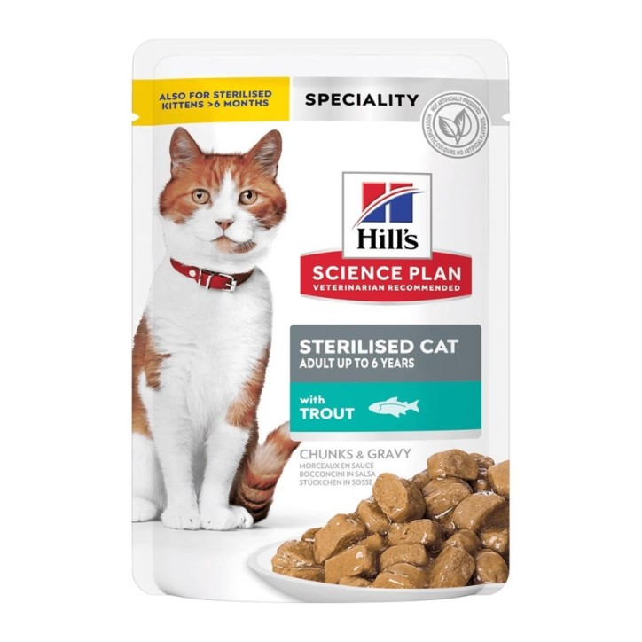 Hill's Science Plan Feline Sterilised Trucha 85g