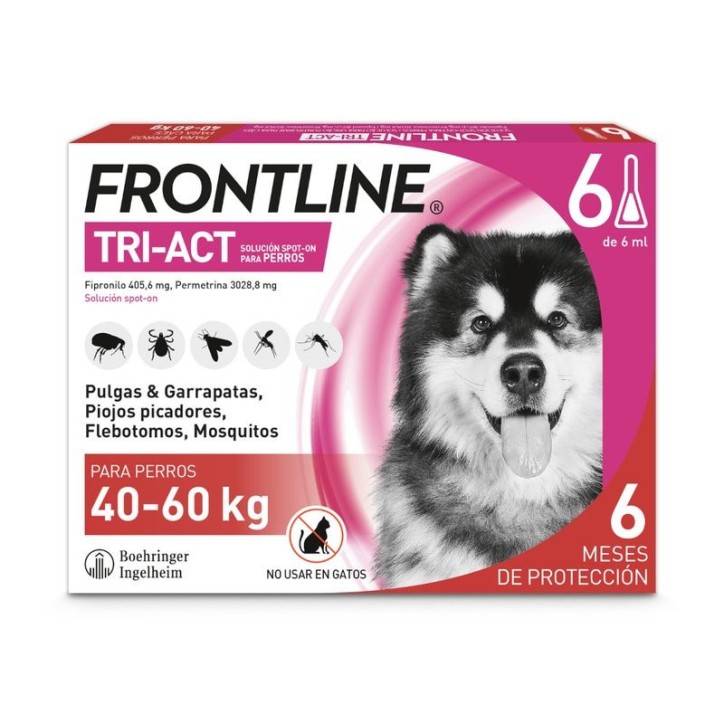 Frontline Tri-Act 6 Pipetes gossos 40-60Kg