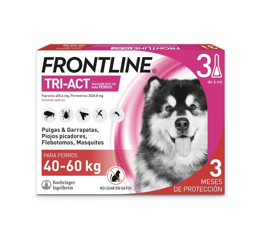 Frontline Tri-Act 3 Pipetes gossos 40-60Kg