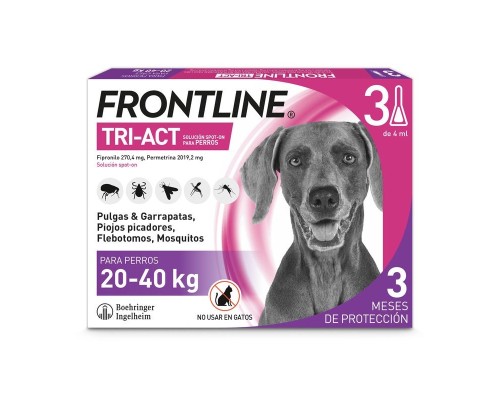 Frontline Tri-Act 3 Pipetes gossos 20-40Kg