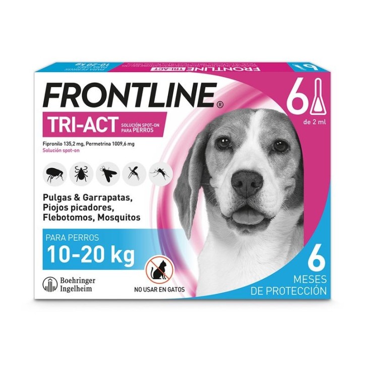 Frontline Tri-Act 6 Pipetes gossos 10-20Kg