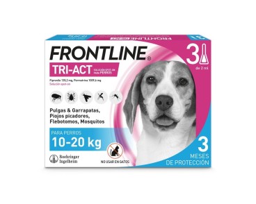 Frontline Tri-Act 3 Pipetes gossos 10-20Kg