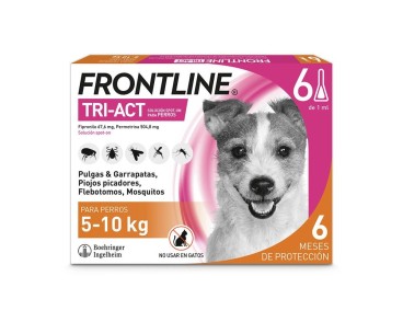 Frontline Tri-Act 6 Pipetes gossos 5-10Kg