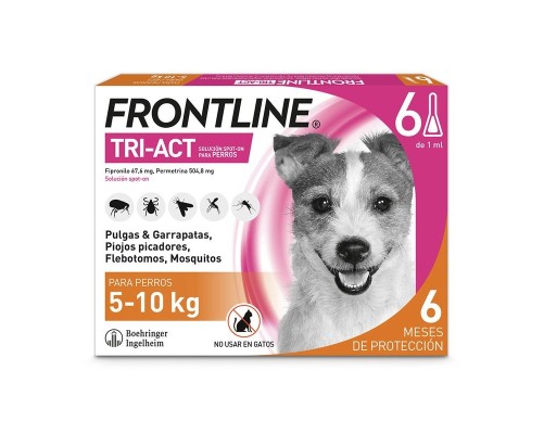 Frontline Tri-Act 6 Pipetes gossos 5-10Kg