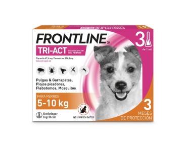 Frontline Tri-Act 3 Pipetes gossos 5-10Kg