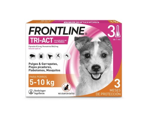 Frontline Tri-Act 3 Pipetes gossos 5-10Kg