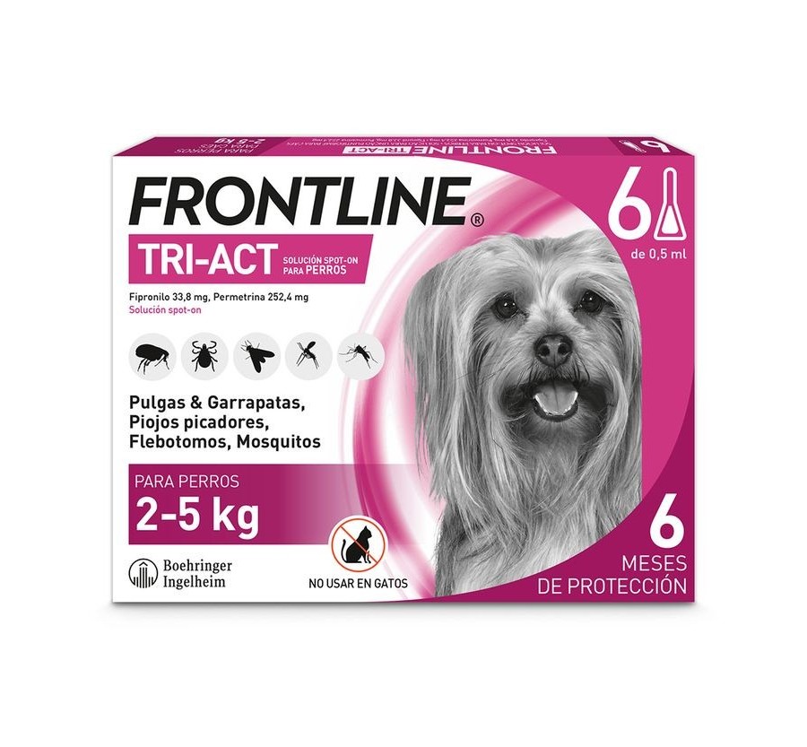 Frontline Tri-Act 6 Pipetes gossos 2-5Kg