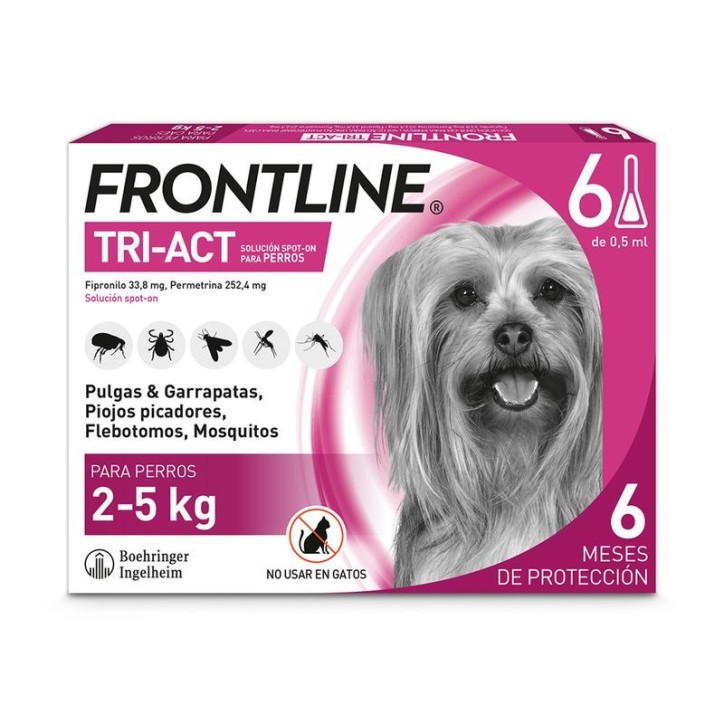 Frontline Tri-Act 6 Pipetes gossos 2-5Kg
