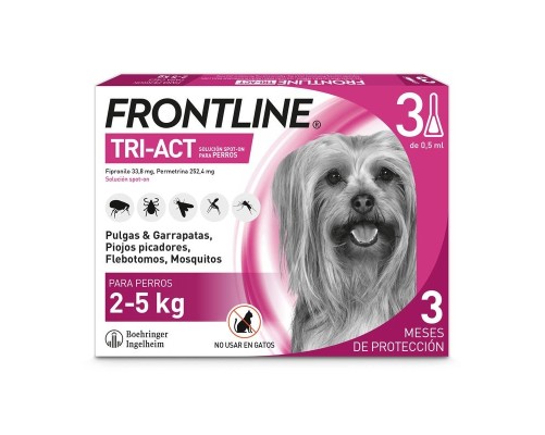 Frontline Tri-Act 3 Pipetes gossos 2-5Kg