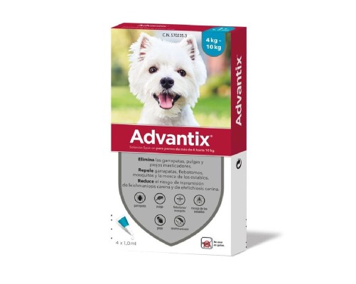 Advantix 4-10 Kg 4 Pipetes
