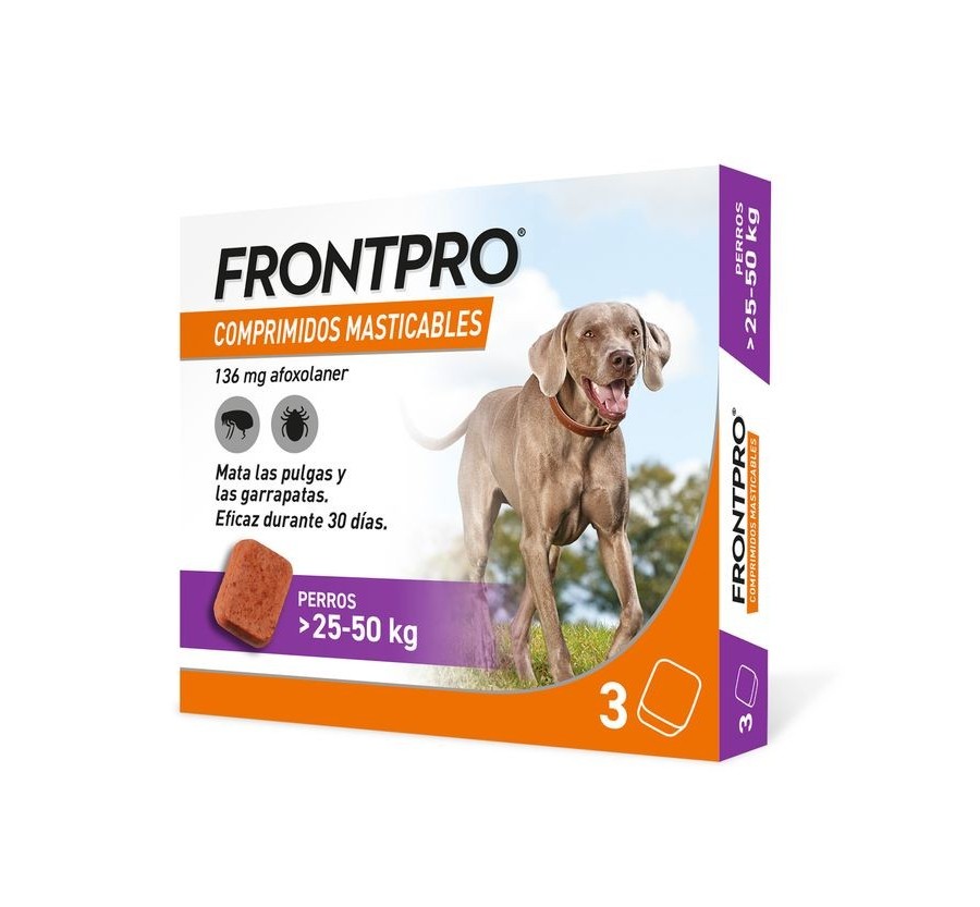 Frontpro Masticable 25-50 Kg 3 Comprimits