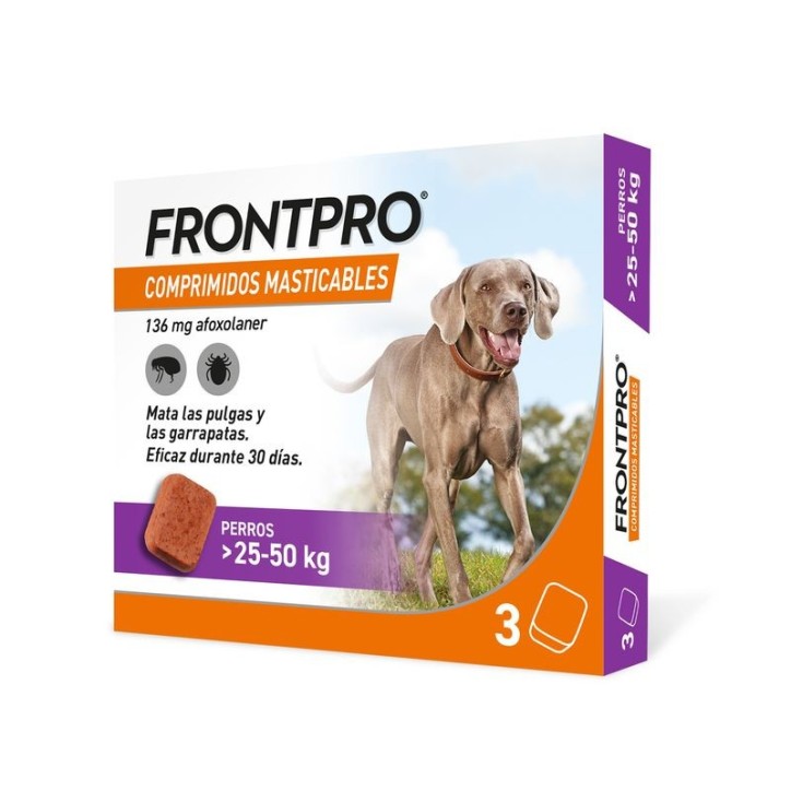 Frontpro Masticable 25-50 Kg 3 Comprimits