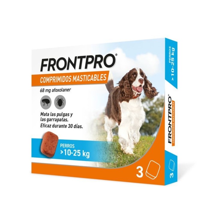 Frontpro Masticable 10-25 Kg 3 Comprimits