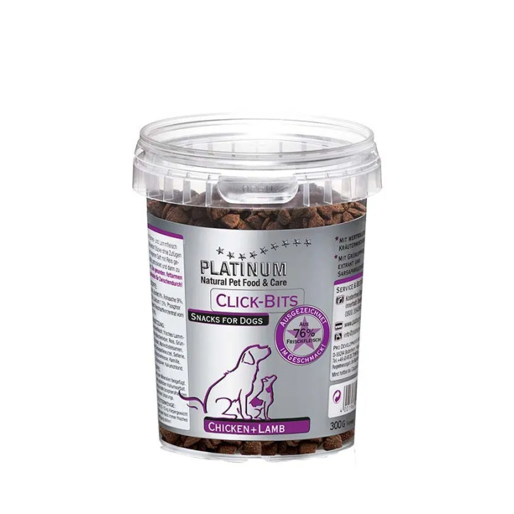 Platinum Click-Bits Chicken & Lamb 300 G