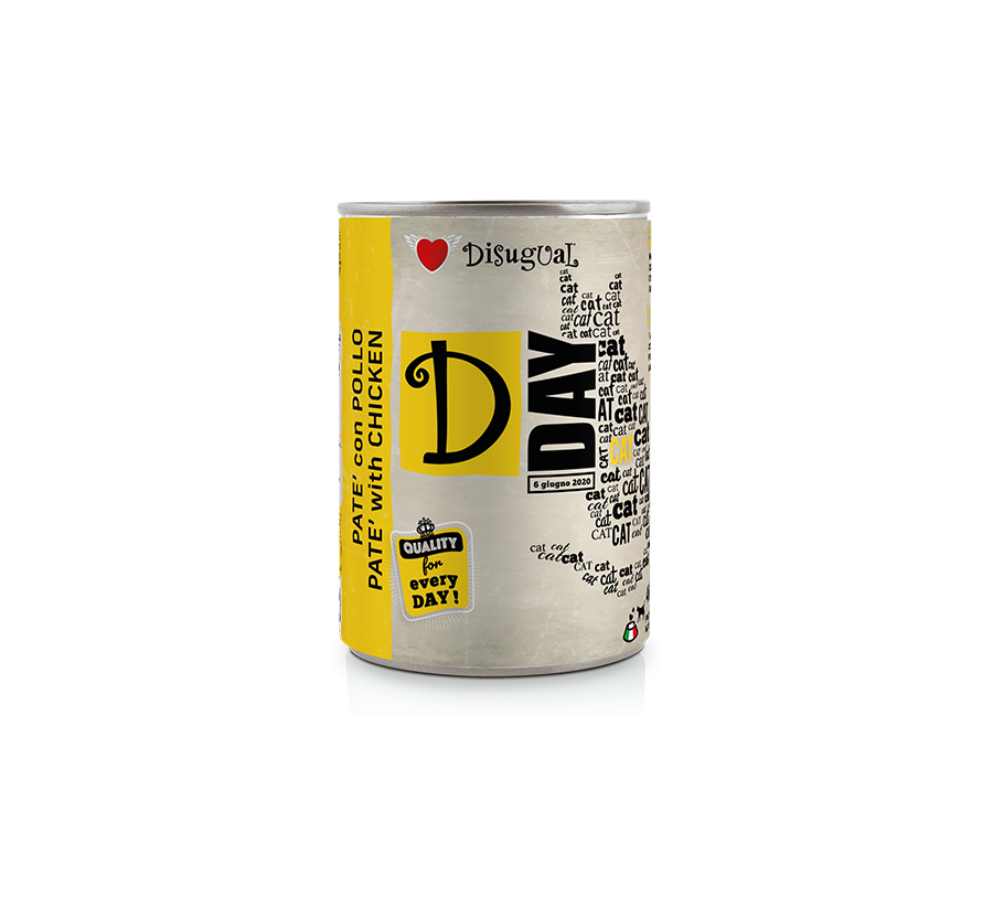 Disugual D-Day Wet Cat Food Pollastre 400 Gr