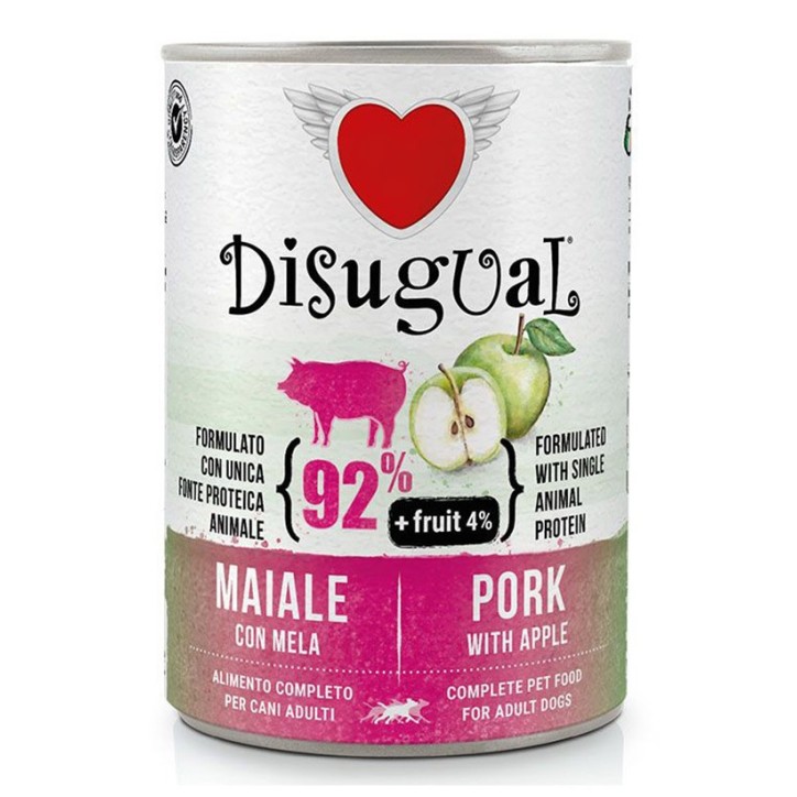 Disugual Dog Fruta - Porc amb poma 400 Gr