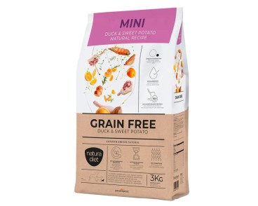 Natura Diet Grain Free Duck & Sweet Potato Mini 3 Kg